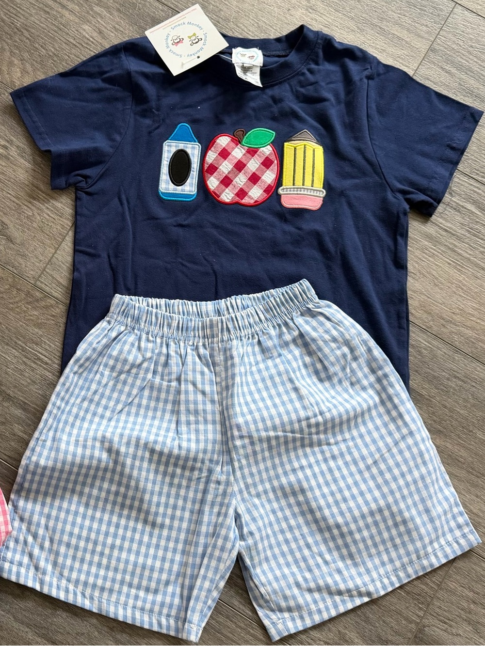 Boys Smock Monkey Back to School set